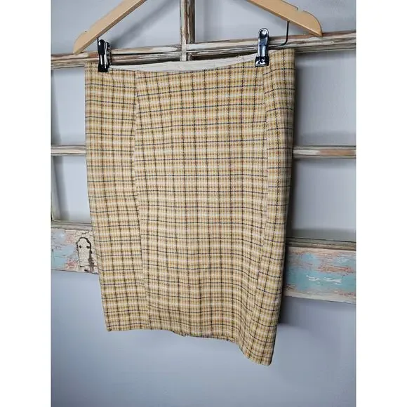 Liverpool LA Plaid Pencil Skirt with Slendering Waistband Ladies size 4P - Picture 1 of 8